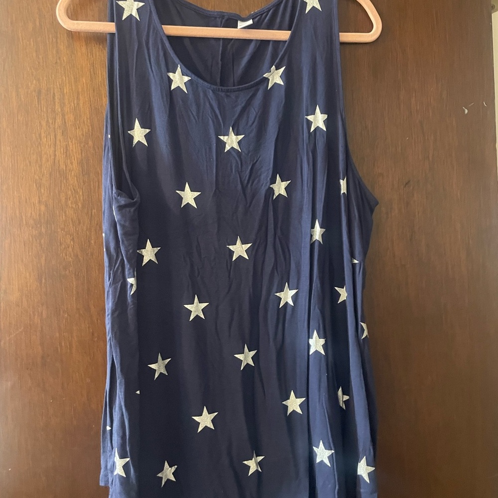 Old Navy Women's Luxe Tank Top Lot- Navy and Brown (2 items)